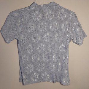 Semi sheer short sleeve top